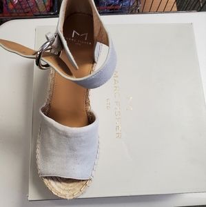 Marc Fisher Silver Leather Shoes